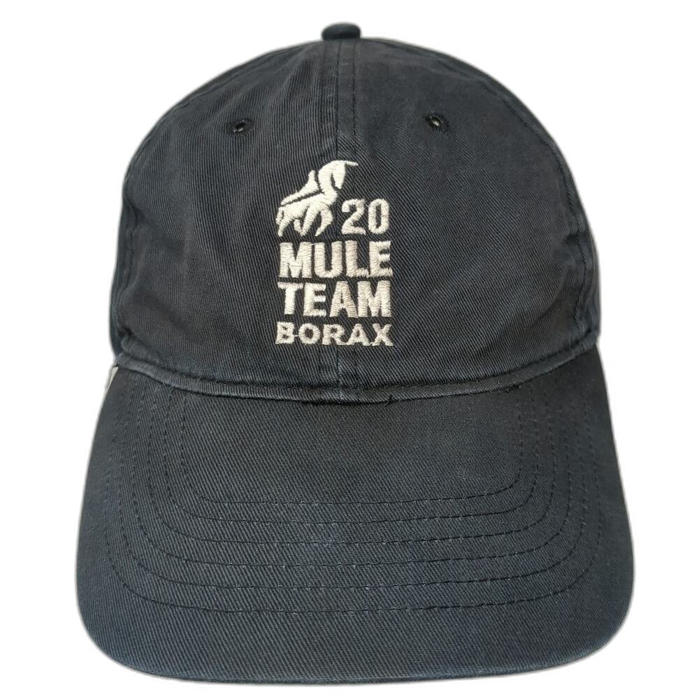 KC Caps Baseball Cap Black One Size 20 Mule Team Embroidered Cotton Hat